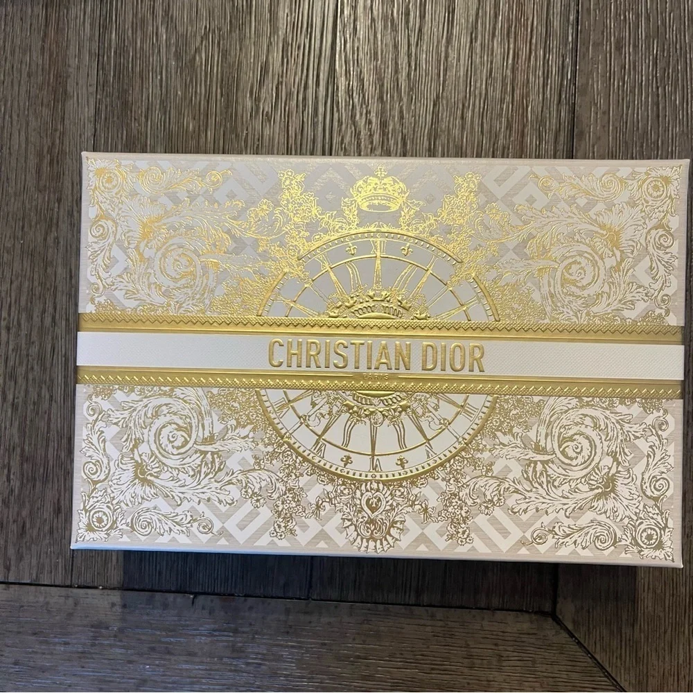 White and gold Dior gift box